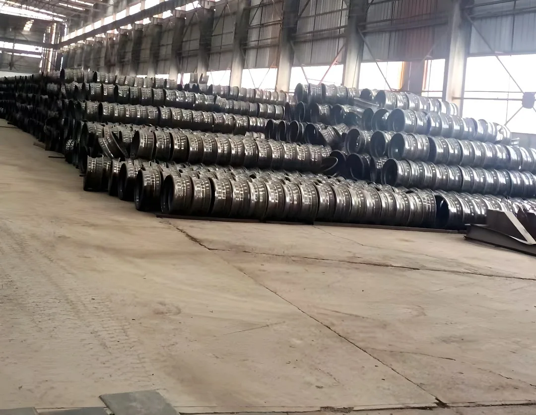Rims stacked in the warehouse